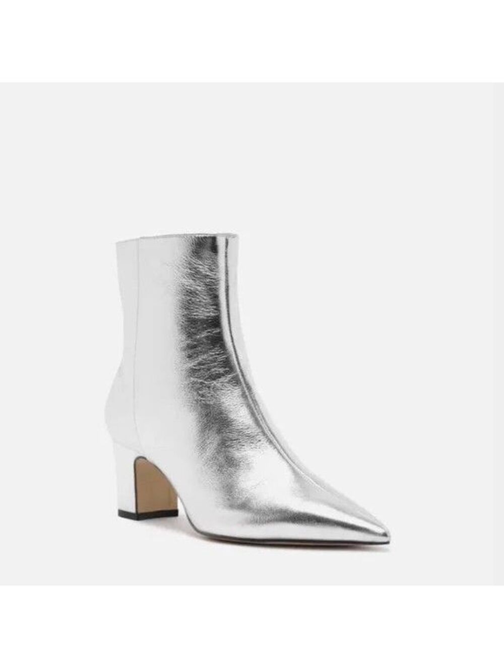 Arezzo Womens Jemma Mid-Block Silver Sz 5.5